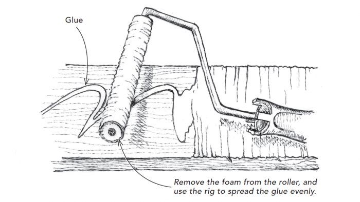 Glue roller for spreading glue - FineWoodworking