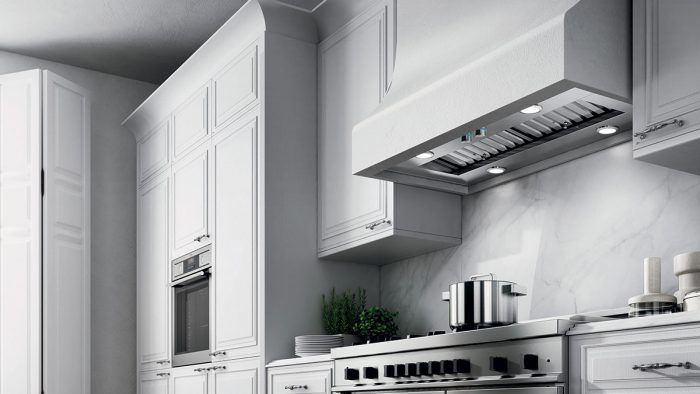 Retractable on sale range hood