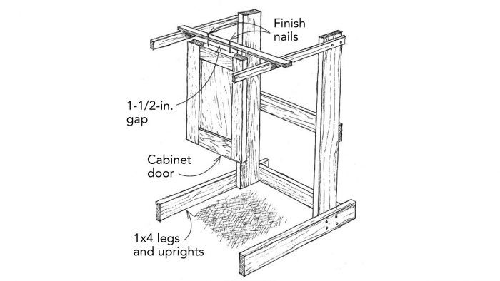 Make a Rack for Painting Cabinet Doors Fine Homebuilding