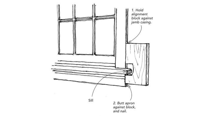 How to Align a Window Apron Accurately - Fine Homebuilding