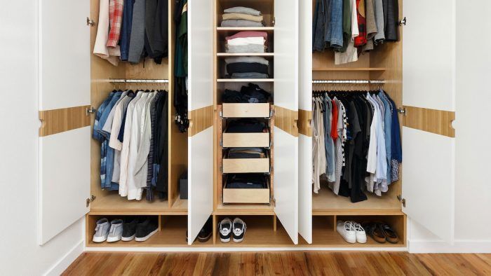 A Closet's Wire Shelving Becomes a Design Feature - Before and After Photos