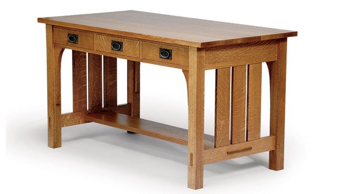 Arts and crafts style outlet table