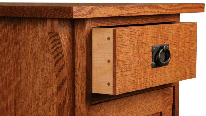 How to minimize tear-out on an integrated drawer pull