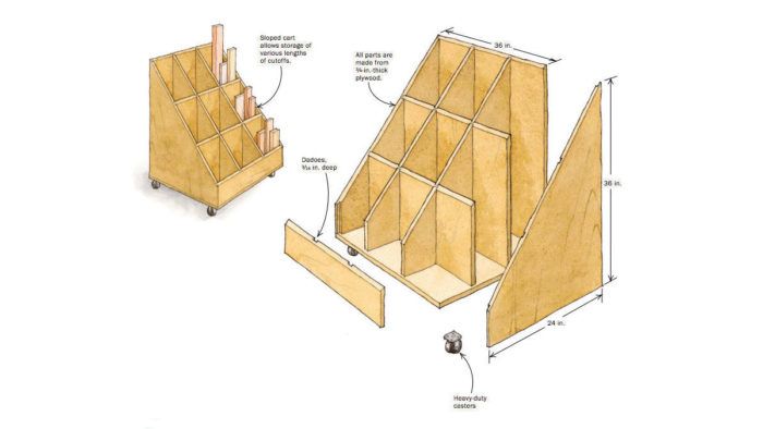 Space-Saving Hardware Bin Storage Woodworking Plan