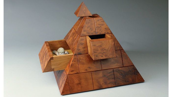 Redwood Burl and Cherry Pyramid - FineWoodworking