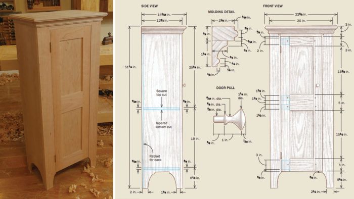 Free Plan Shaker Enfield Cupboard FineWoodworking