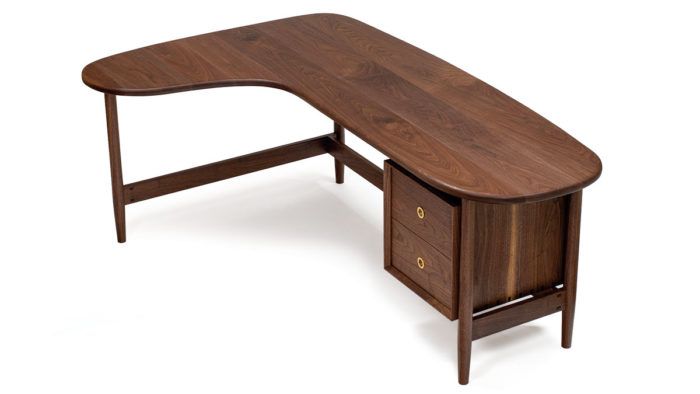 Boomerang Simple - L Shape Office Desk with Drawers