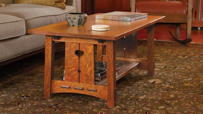 Arts and crafts store style coffee table