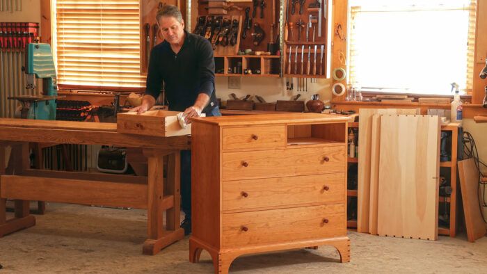 Chest of store drawers used