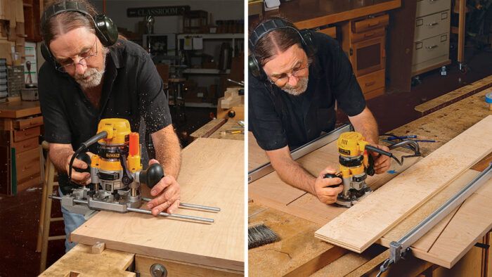 Handheld plunge clearance router