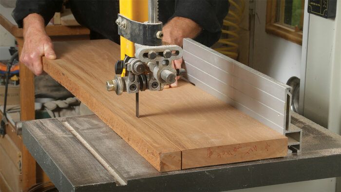 Bandsaw strategies for safe, straight cuts in solid stock