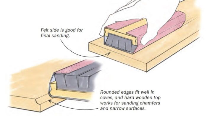 Felt deals sanding block