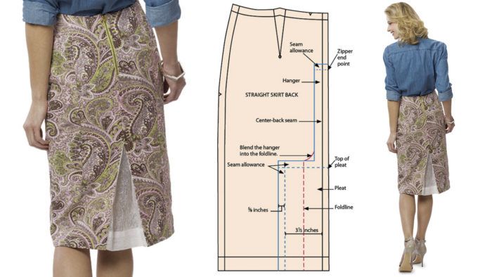 How to Sew a Sheer Kick Pleat for a Higher Slit on a Pencil Skirt