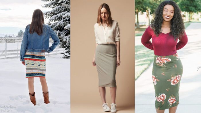 Knit midi 2025 skirt pattern