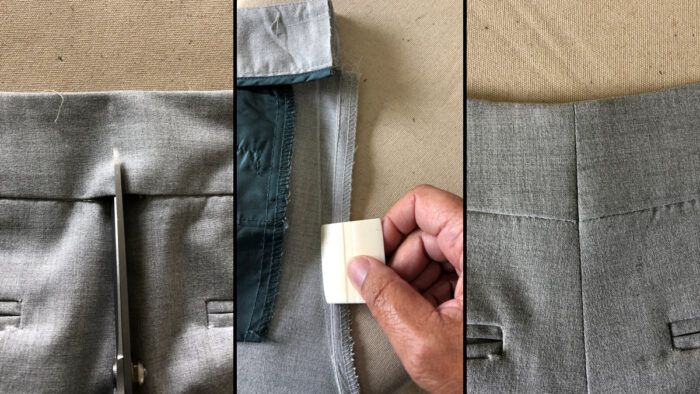 How to Alter Elastic Waistband on Pant / Taking Up the Waist Like