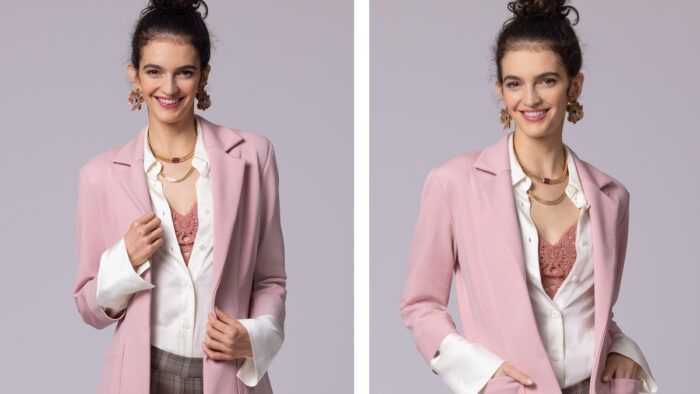 Most Comfortable Structured Knit Blazer - V-Style