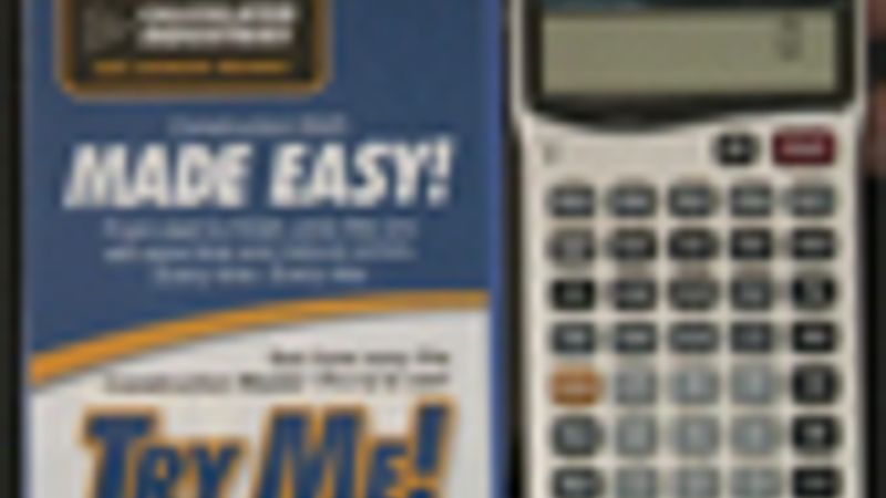 Introduction to the Construction Master Pro calculator - Fine Homebuilding