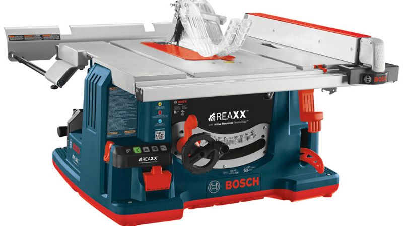 Video Bosch Reaxx Finger Saving Tablesaw Demonstration Fine