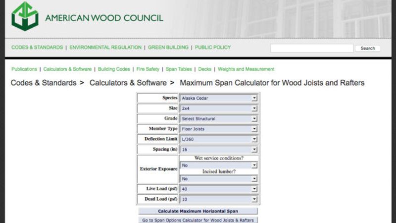 Wood Joist Span Calculator - Apps on Google Play