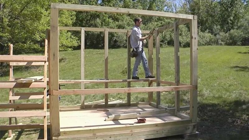 How to Frame Garden-Shed Walls with Half-Lapped 4X4s - Fine