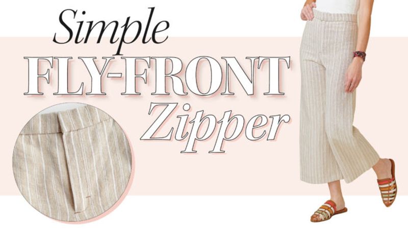 Easy Quick Fly Front Zipper  Sew a Fly Front Zipper in Under 15