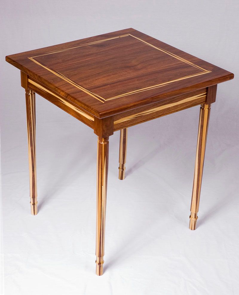 Walnut Table with inlays - FineWoodworking
