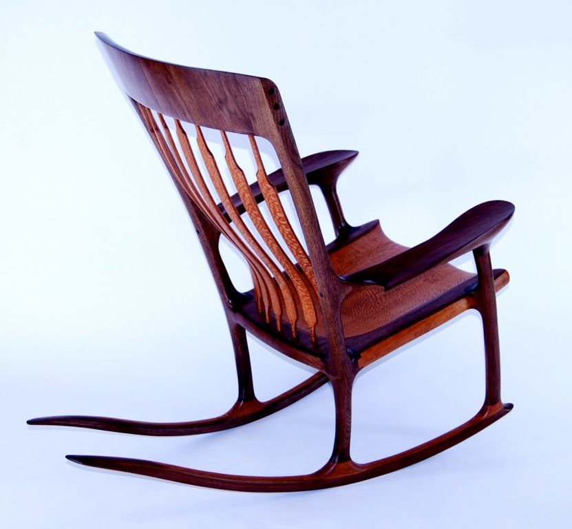 Walnut and Lacewood Rocking Chair - FineWoodworking