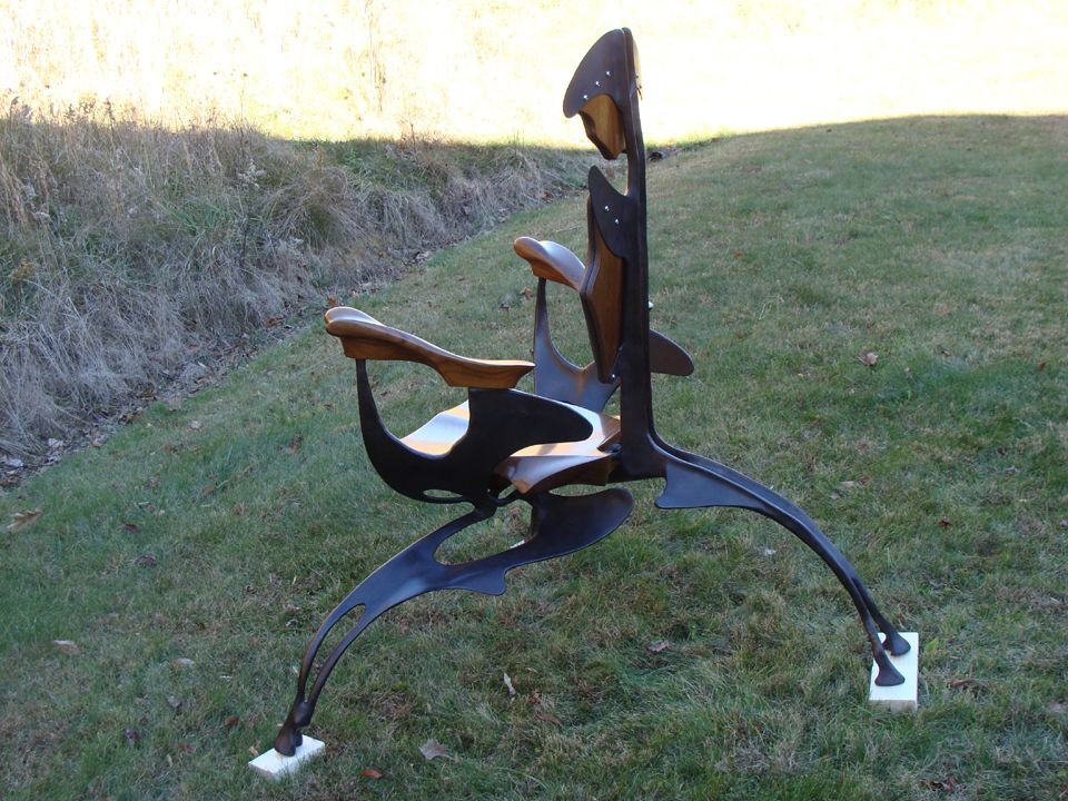 Carved Chair With Forged Frame - FineWoodworking