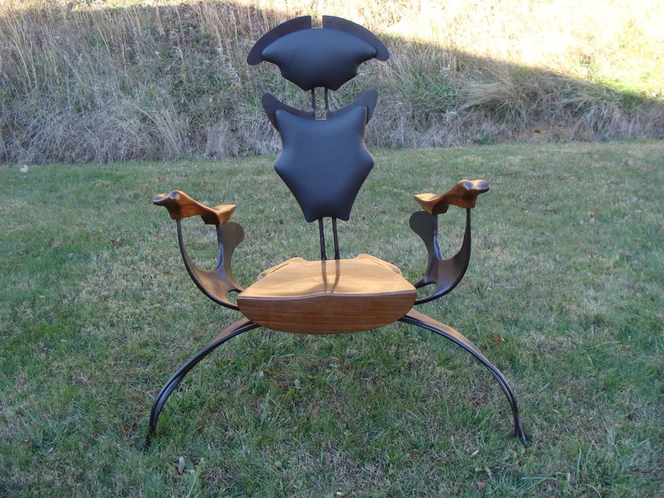 Carved Chair With Forged Frame - FineWoodworking