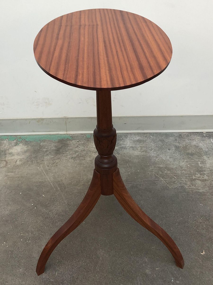 tilt-top table with table down